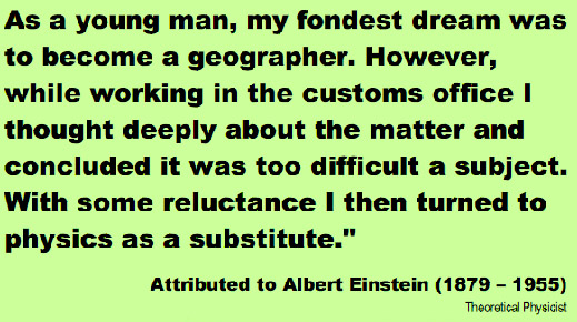  Einstein geography quote