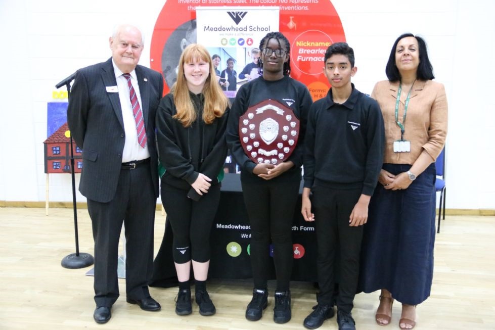 cook shield presented to pearson house