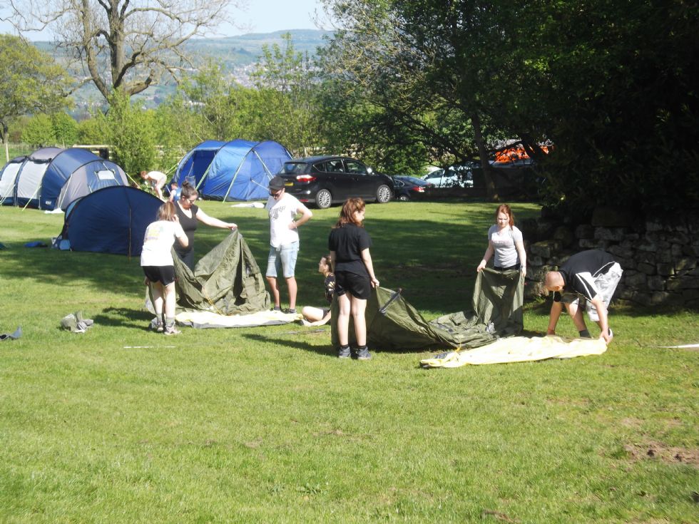   Duke of Edinburgh practice weekend pitching tents