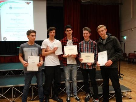  students with their awards