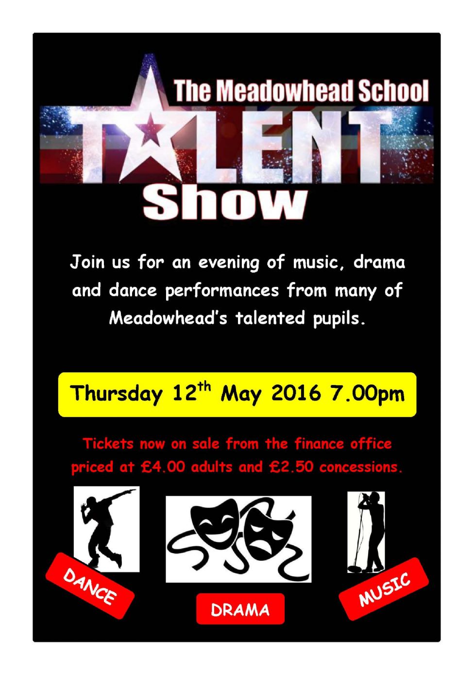 meadowhead school meadowhead on show talent show poster