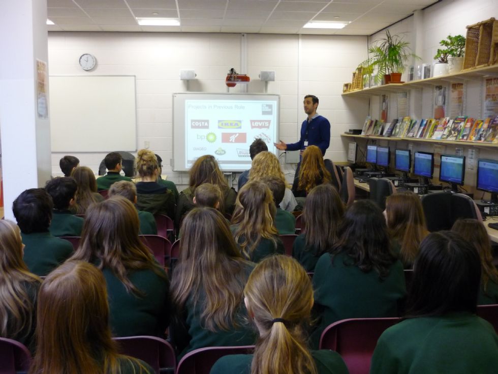  Branding and Marketing pupils listen to talk
