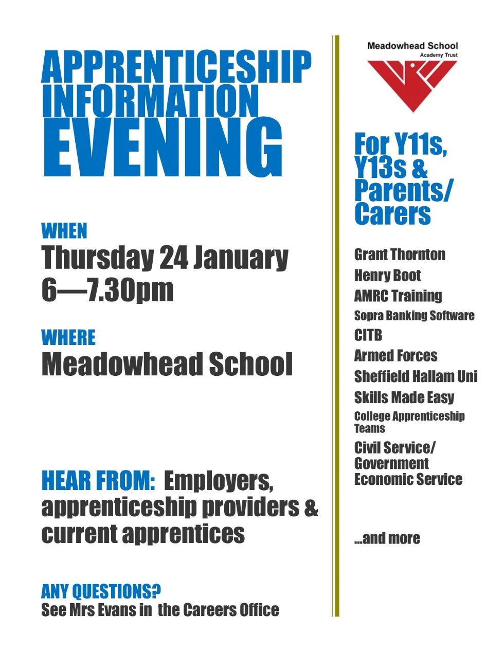 apprenticeship information evening