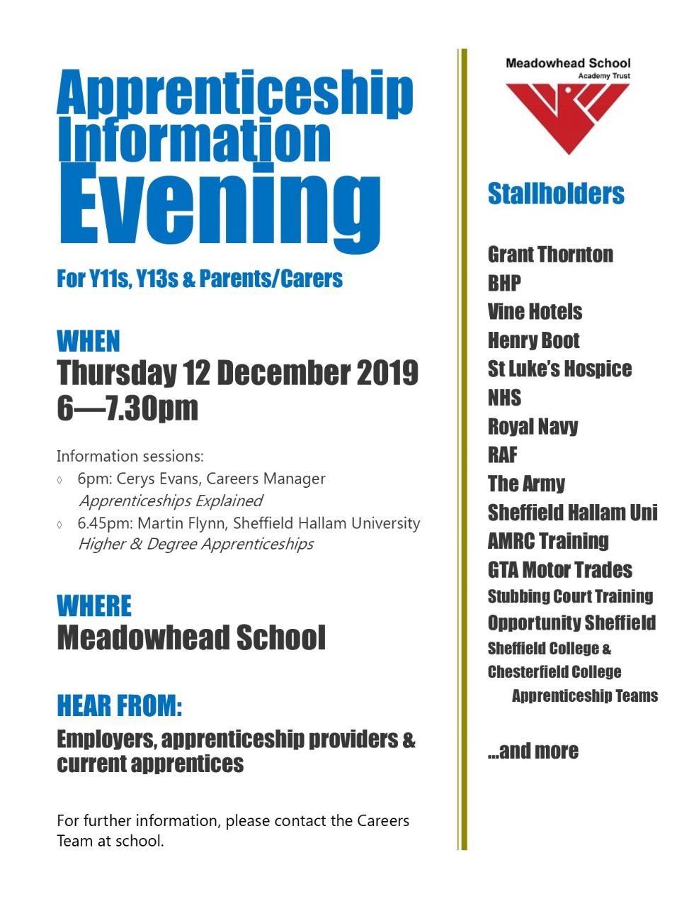  apprenticeship information evening