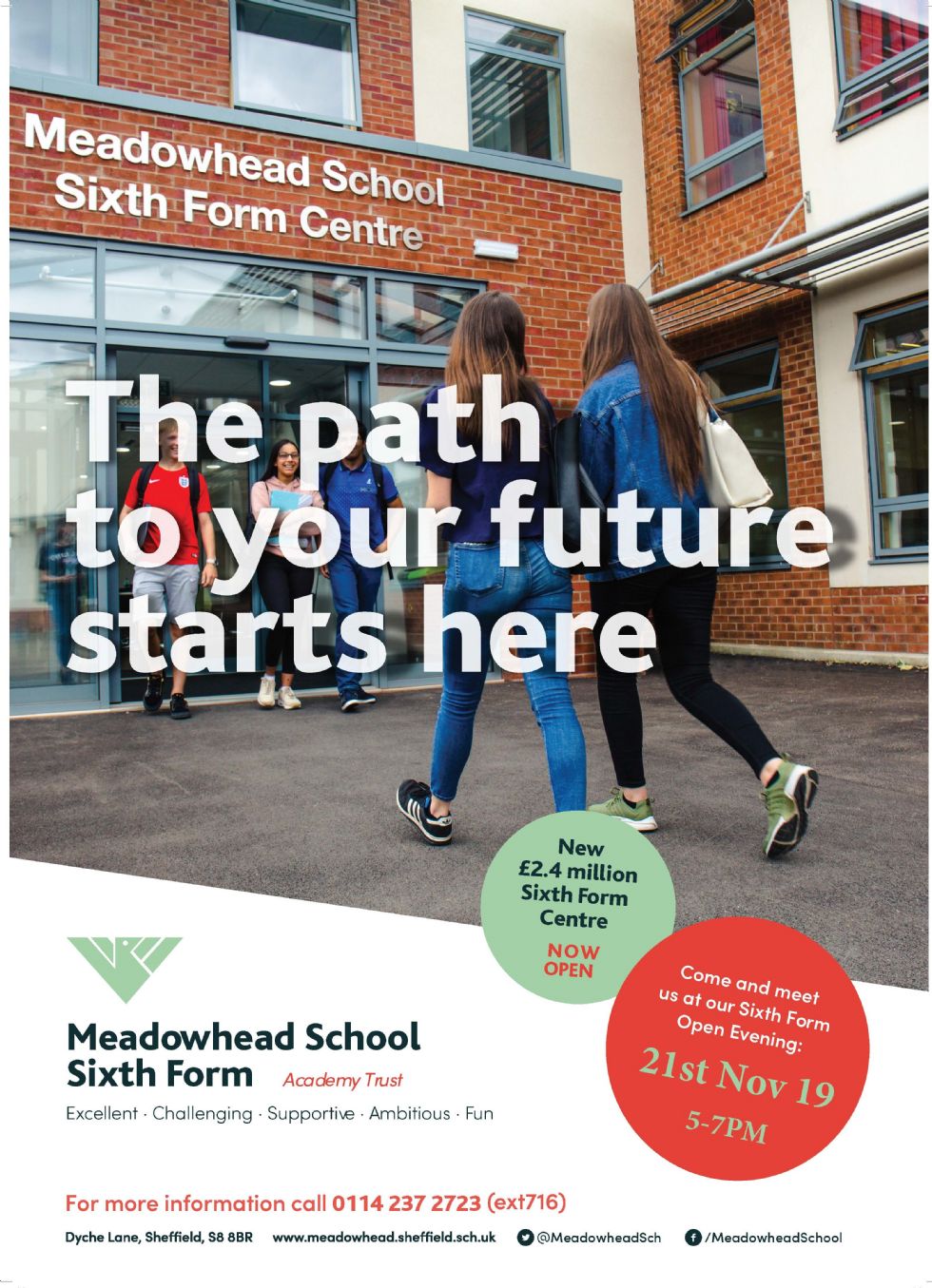  Sixth Form Open Evening poster