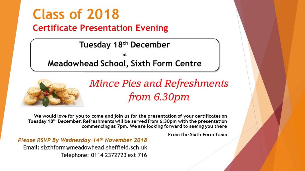  certificate presentation evening