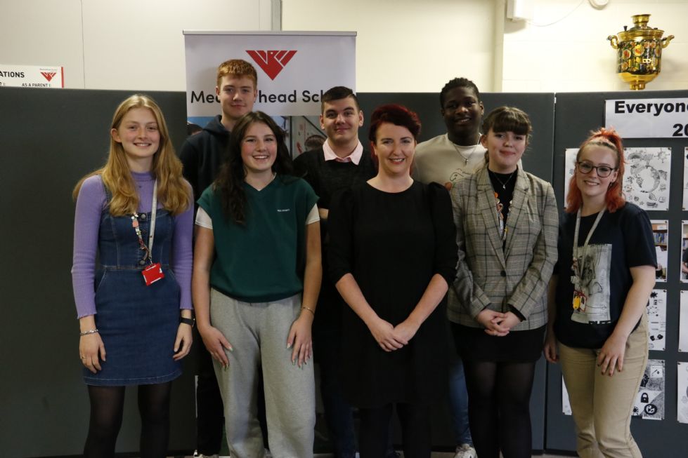 sixth formers meet with Louise Haigh MP