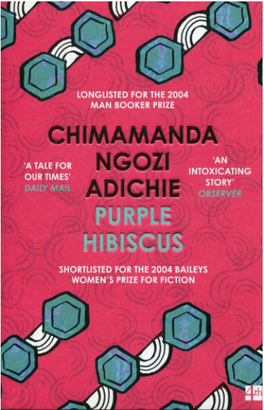 book cover of purple hibiscus