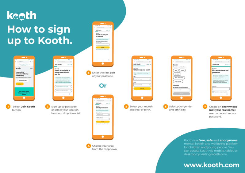 Kooth - how to sign up