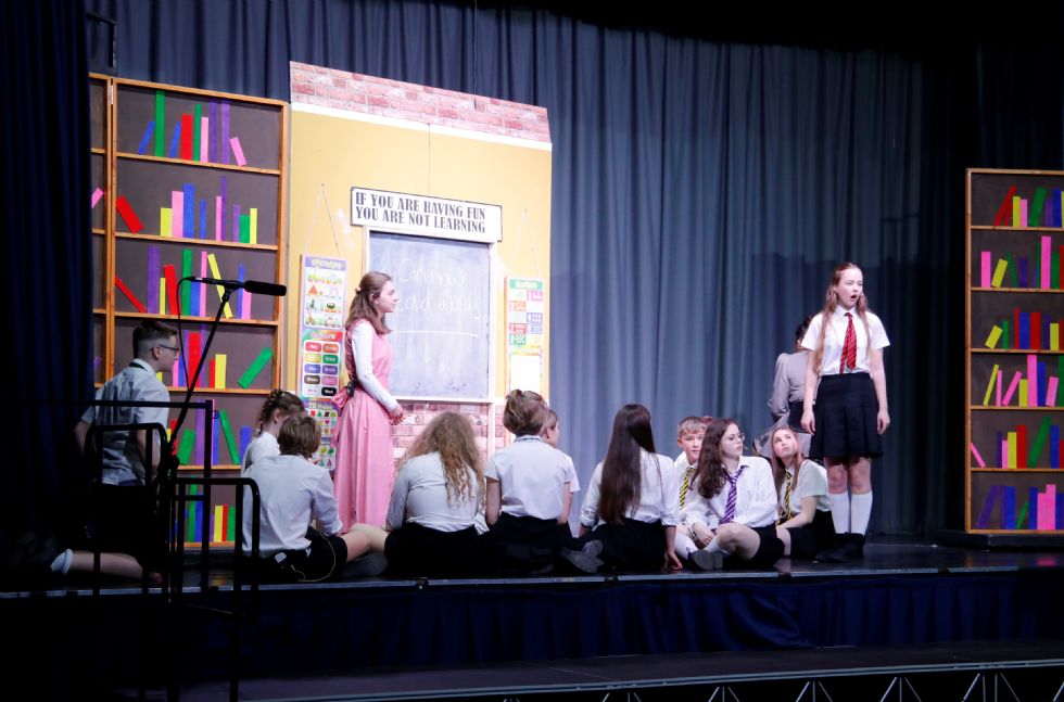 Matilda the Musical Junior students performing