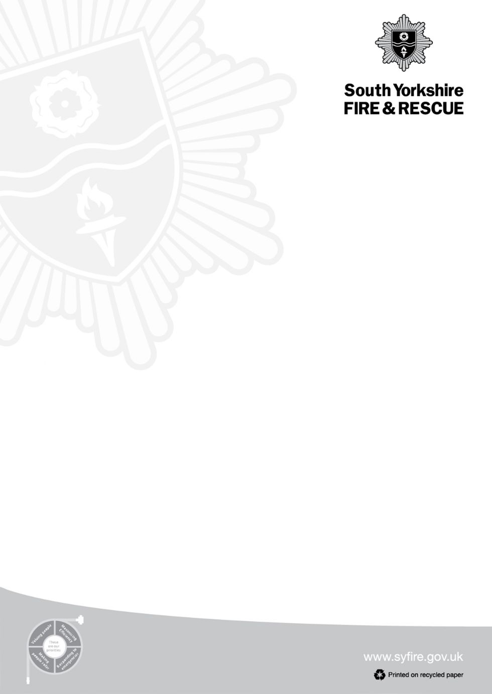south yorkshire  fire and rescue logo