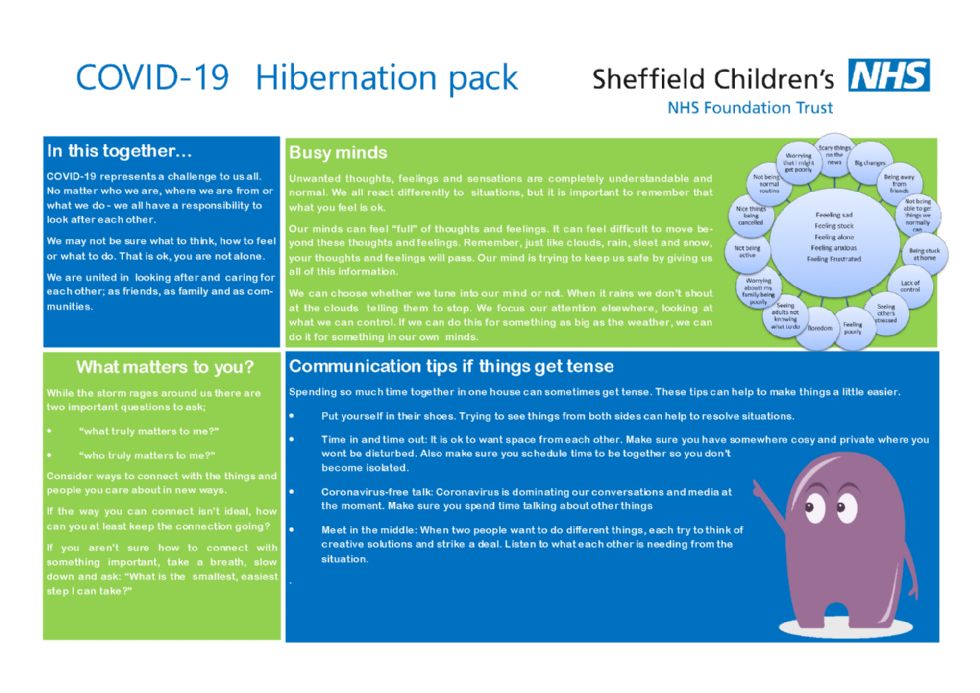 NHS advice pack during covid 19