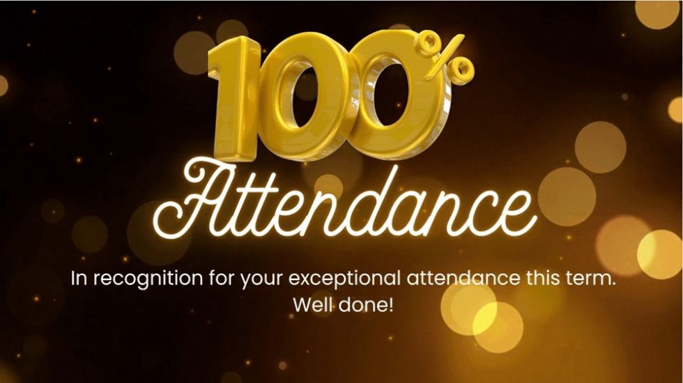 attendance congratulations 