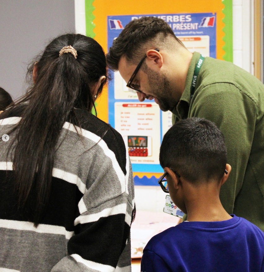 an image of studying, child, parent and teacher