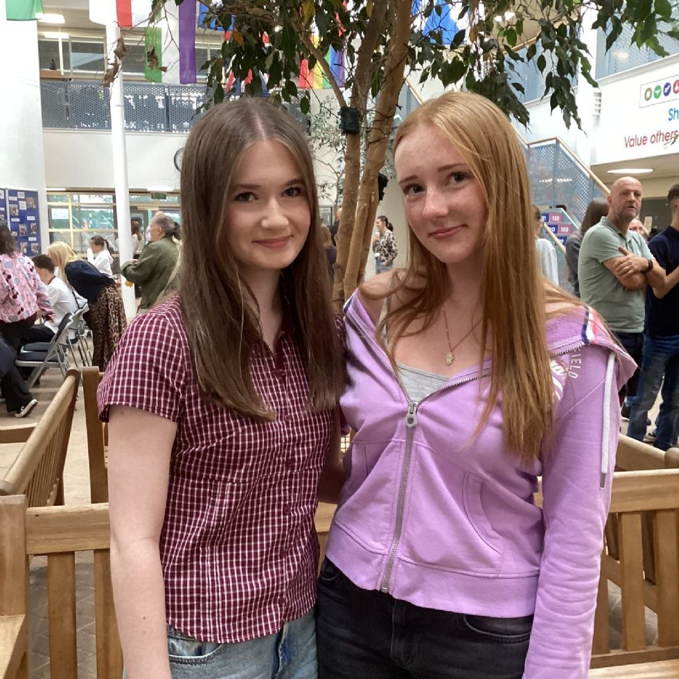 Y11 students receive their GCSE results in the school Rosling