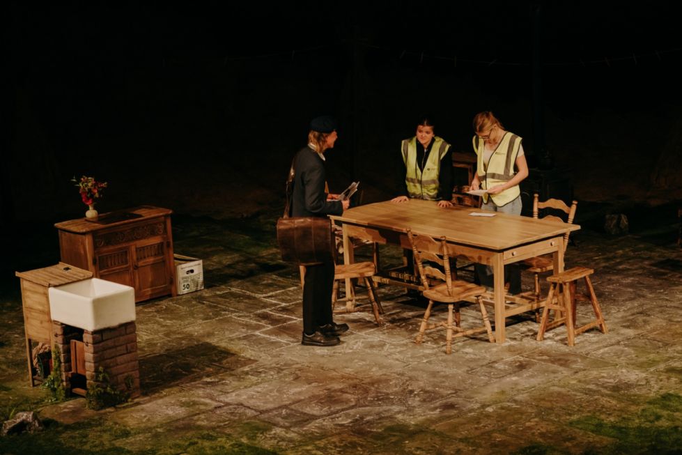 y10 students on stage at the crucible theatre