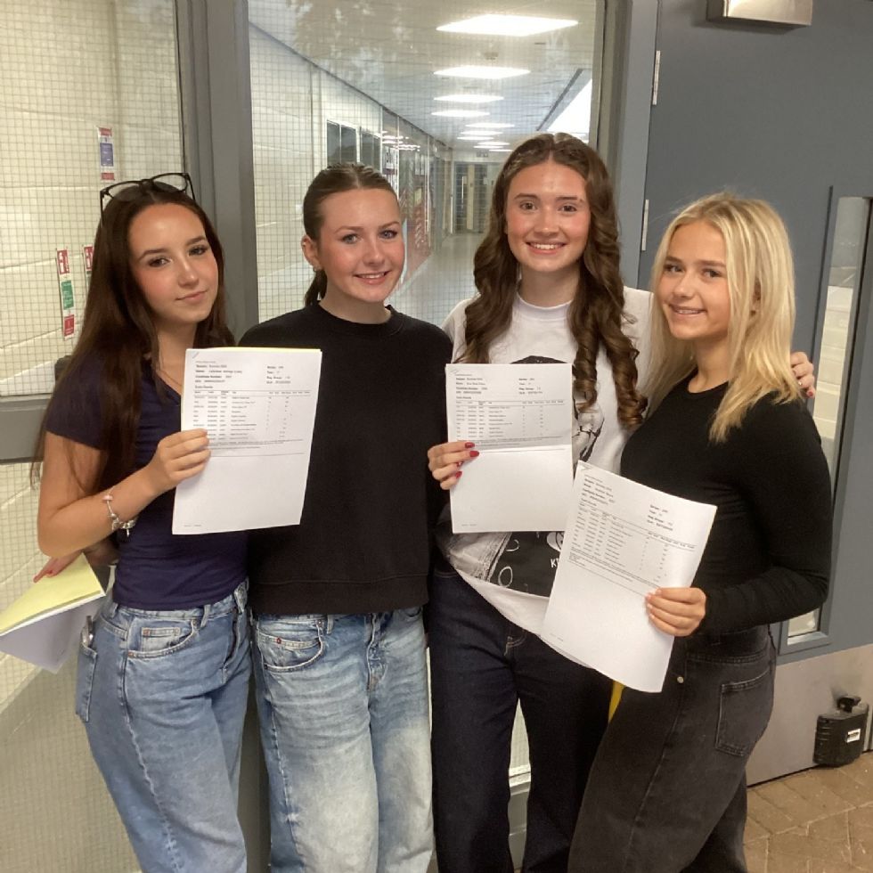 Y11 students receive their GCSE results in the school Rosling