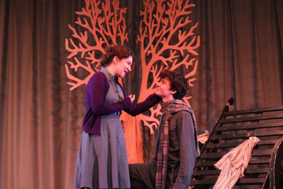 actors on stage in the play voices of the holocaust