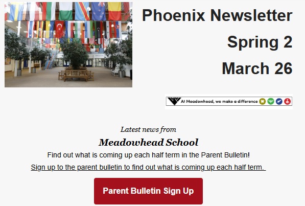 image of front cover of the newsletter with a link