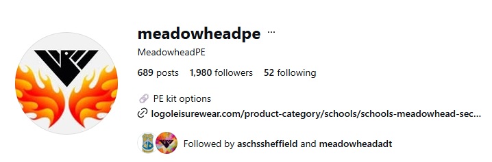 picture showing the PE instagram page