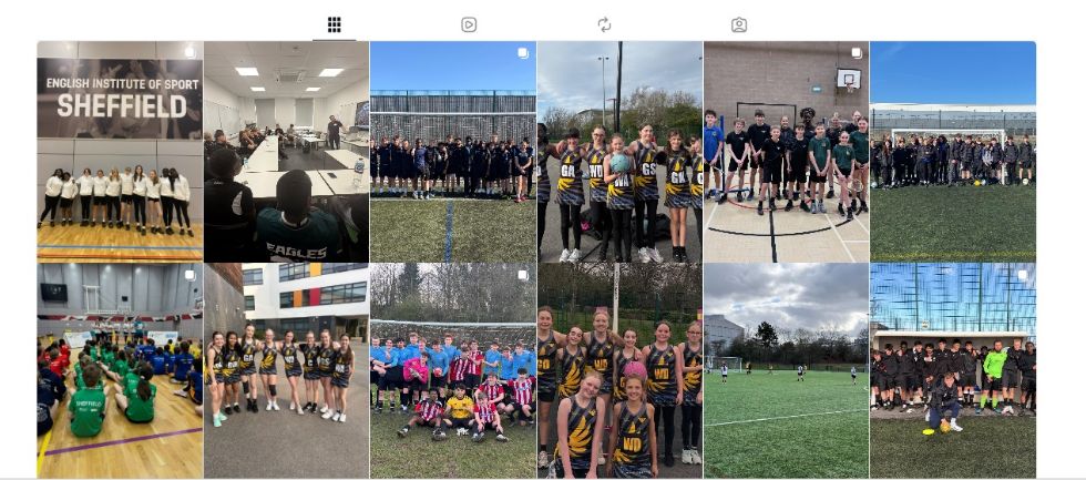 picture showing the PE instagram page