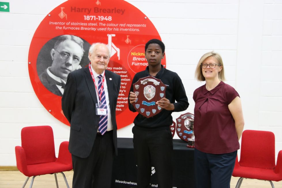 group of students presented with a House award