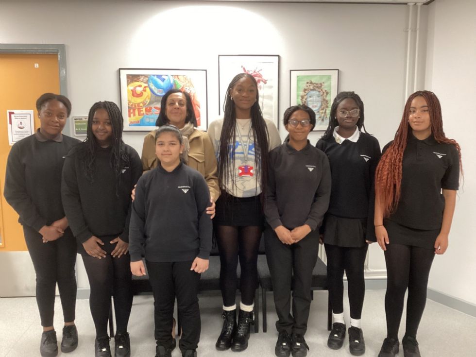 photo of group of students from meadowhead against racism group