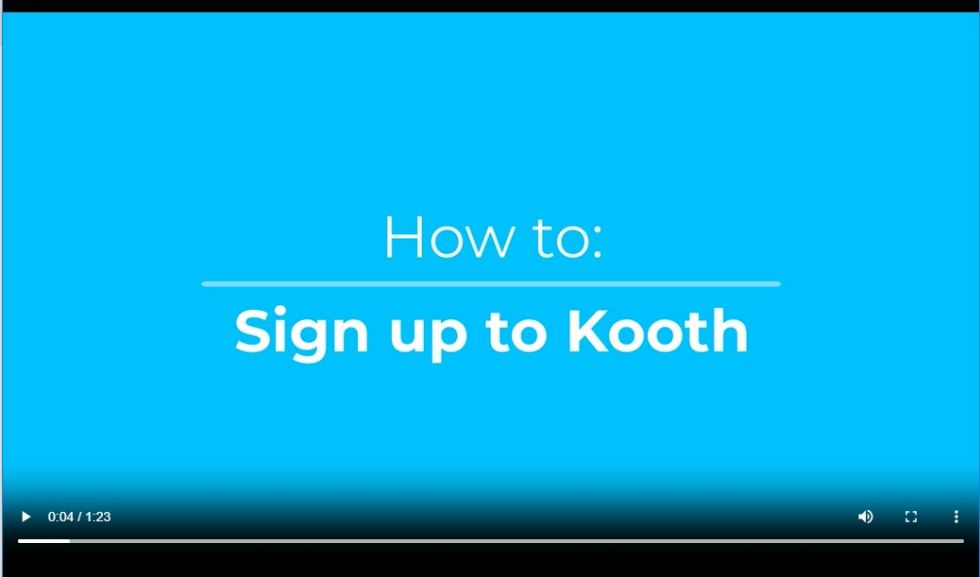 kooth sign up video
