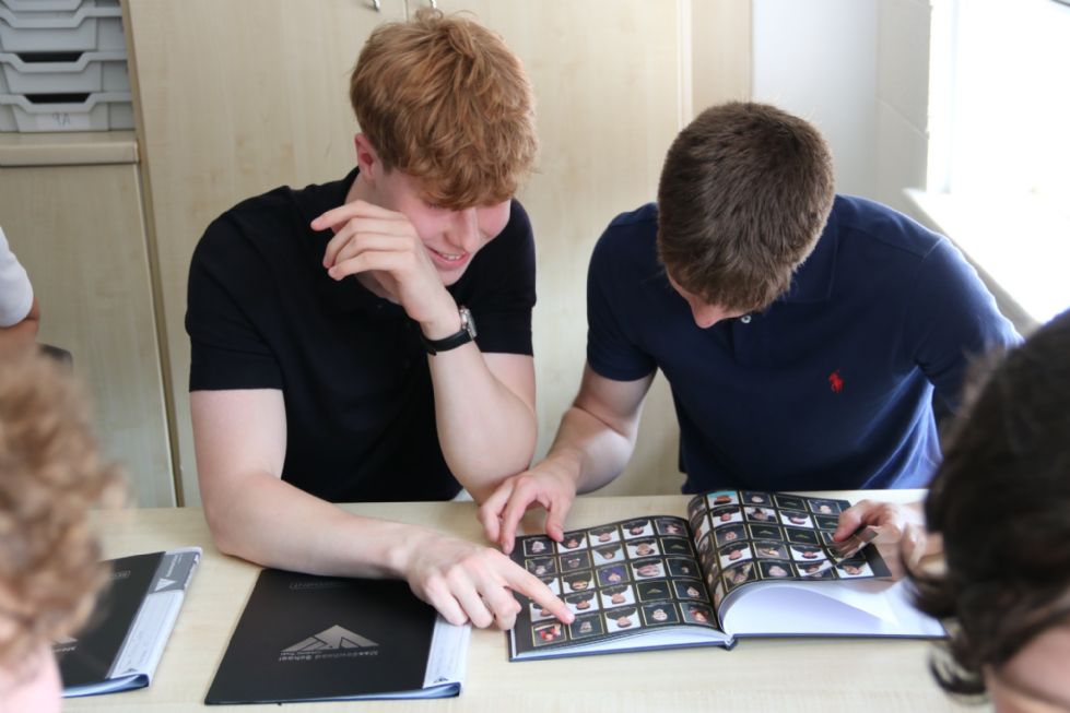 Y11s look at their year book