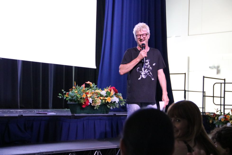 guest poet Spoz on stage
