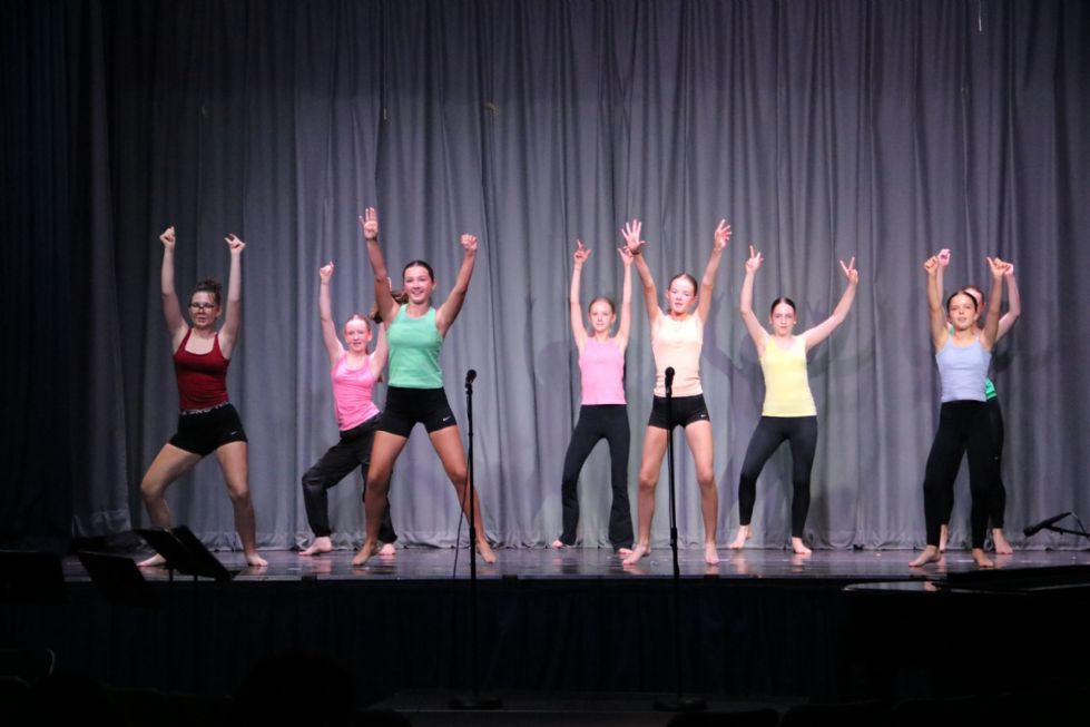 students dancing