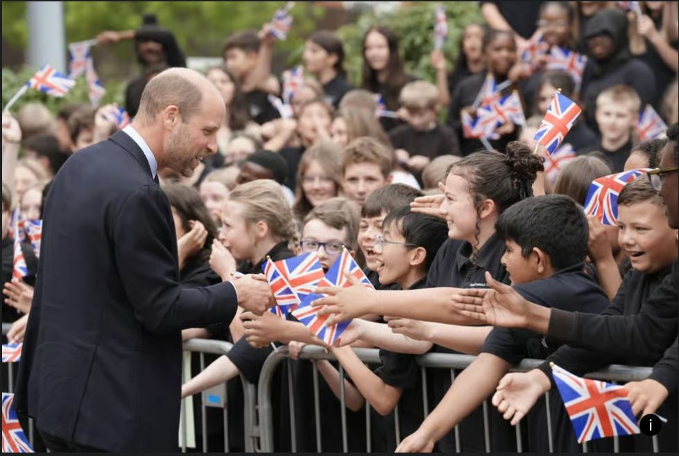 HRH Prince William greets y7 students at Meadowhead school