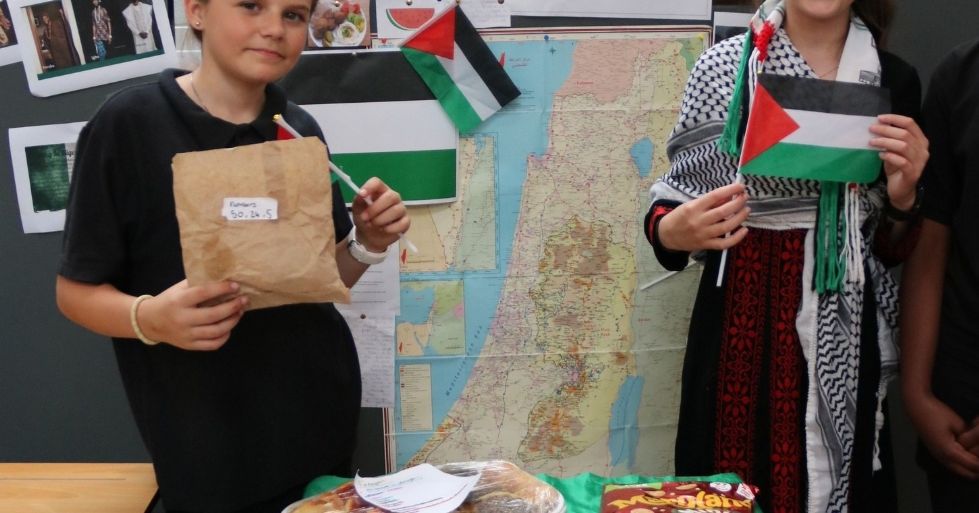 students in their cultural dress at school