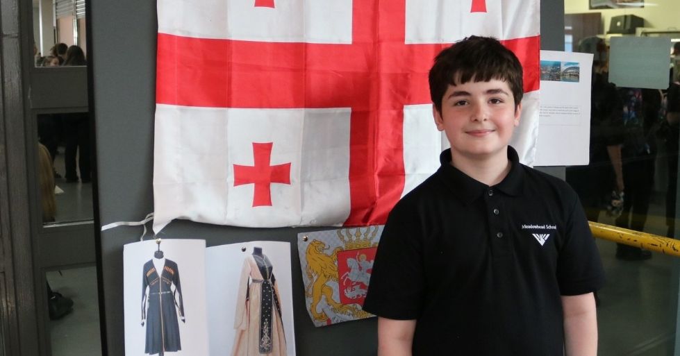 students in their cultural dress at school