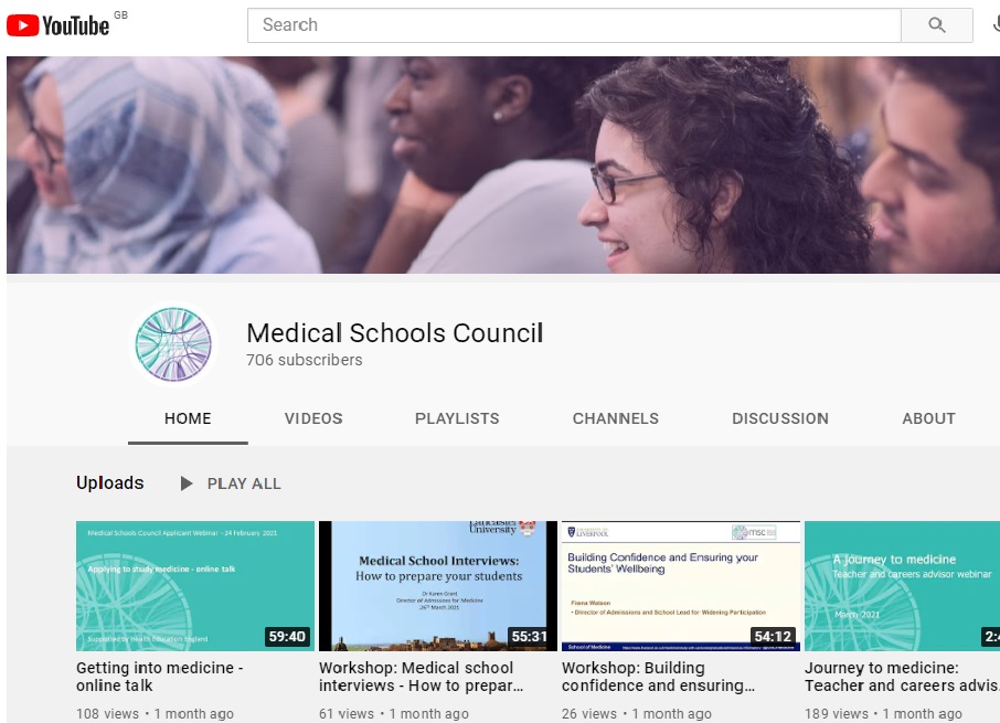 medical schools council youtube channel