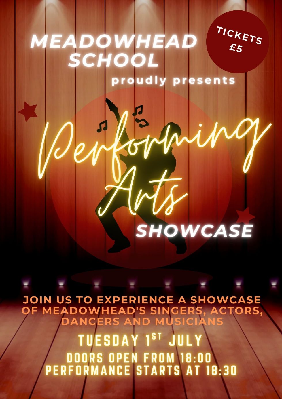 poster advertising performing arts showcase
