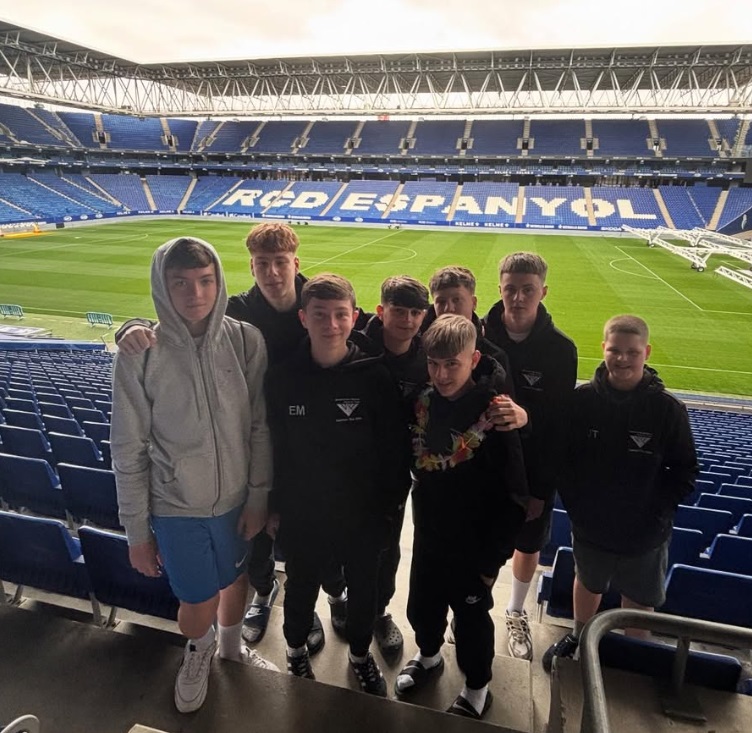Meadowhead school football players in Spain