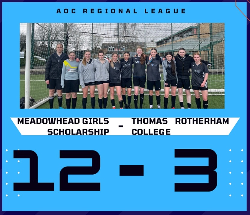 Meadowhead girls football scholarship team photo