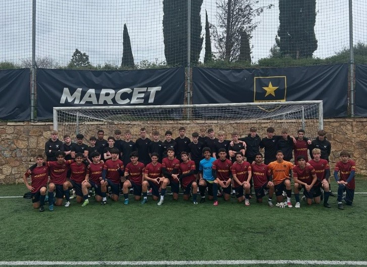 Meadowhead football team photo in Spain