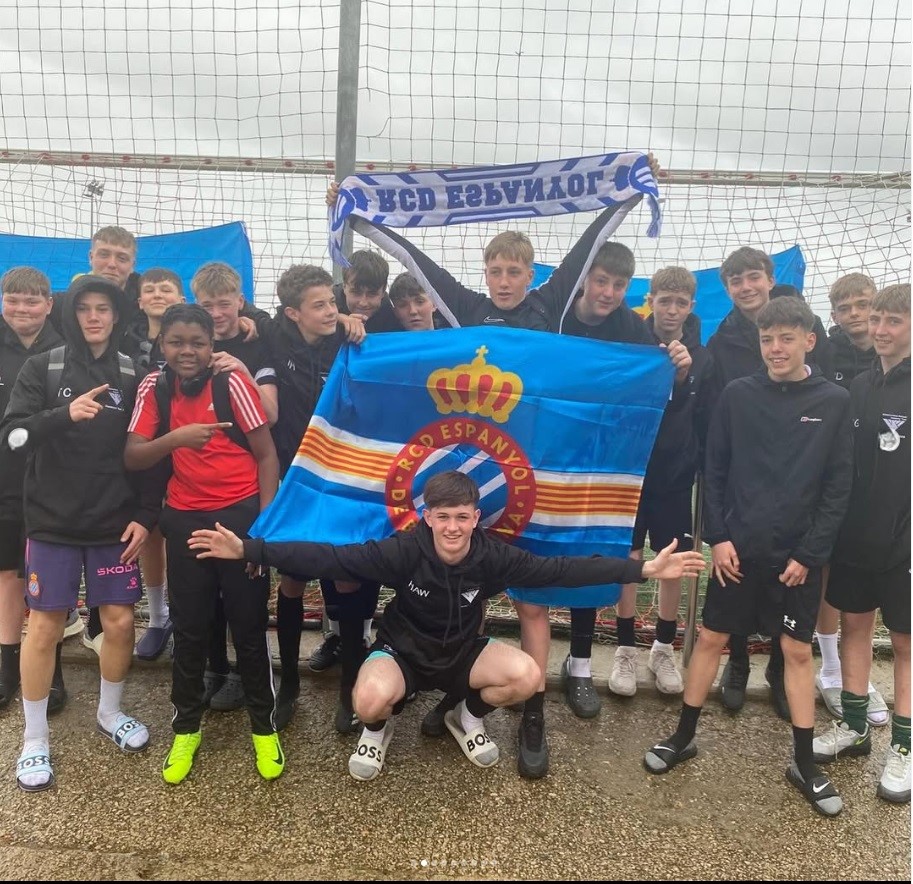 Meadowhead school football players in Spain