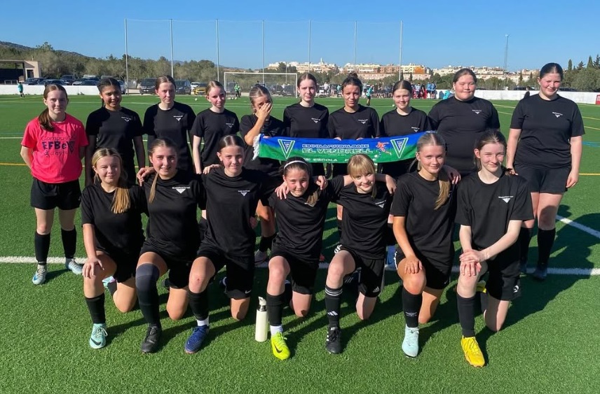 Meadowhead football team photo in Spain