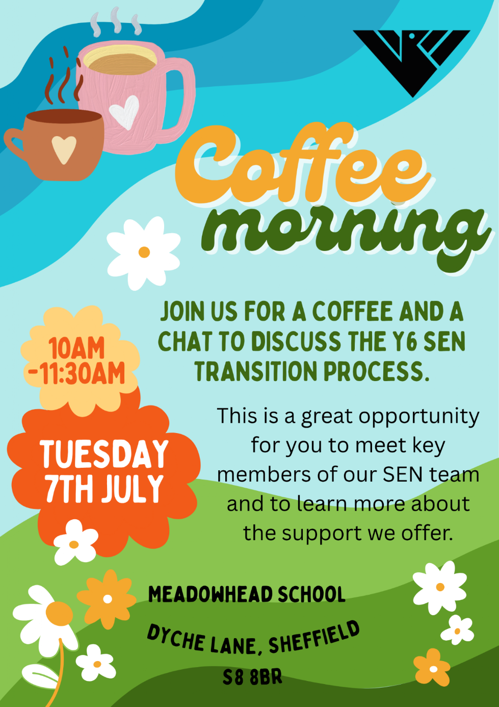 flyer inviting parents to an SEN coffee morning